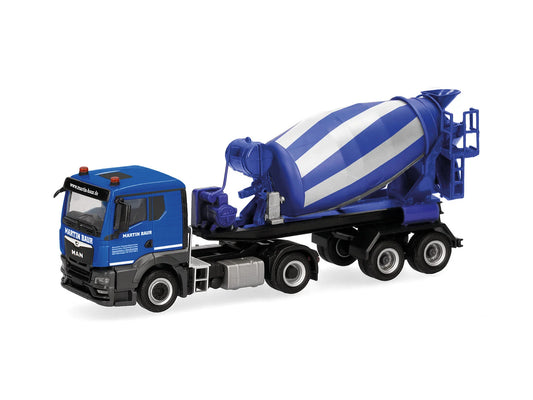 Herpa MAN TGS TN Concrete Mixer Semitrailer Martin Baur HA320375 HO Gauge