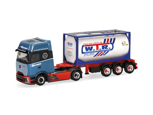 Herpa MB Actros L ProCabin Gigaspace Tank Container Bermes HA320443 HO Gauge