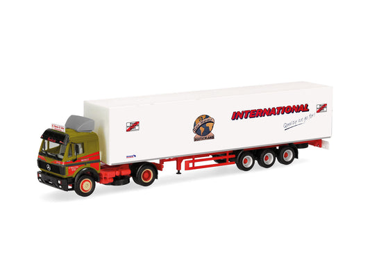Herpa MB SK '88 Box Semitrailer Uwe Harms International HA320450 HO Gauge