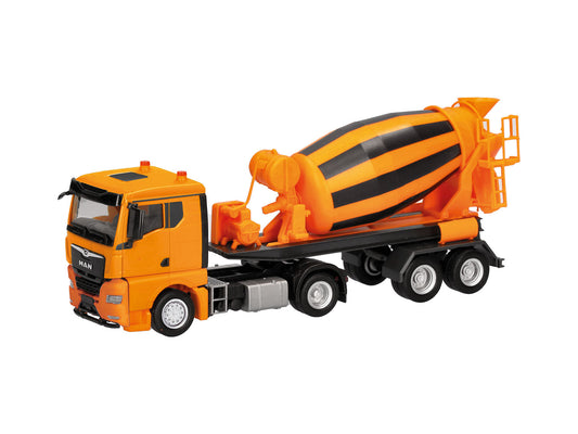 Herpa MAN TGX GN Concrete Mixer Semitrailer Municipal Orange HA320573 HO Gauge