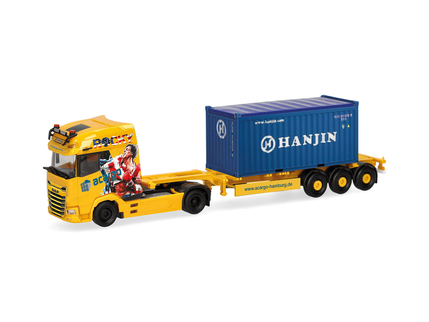 Herpa DAF XG+ 20ft Container Semitrailer Hamburg HA320672 HO Gauge