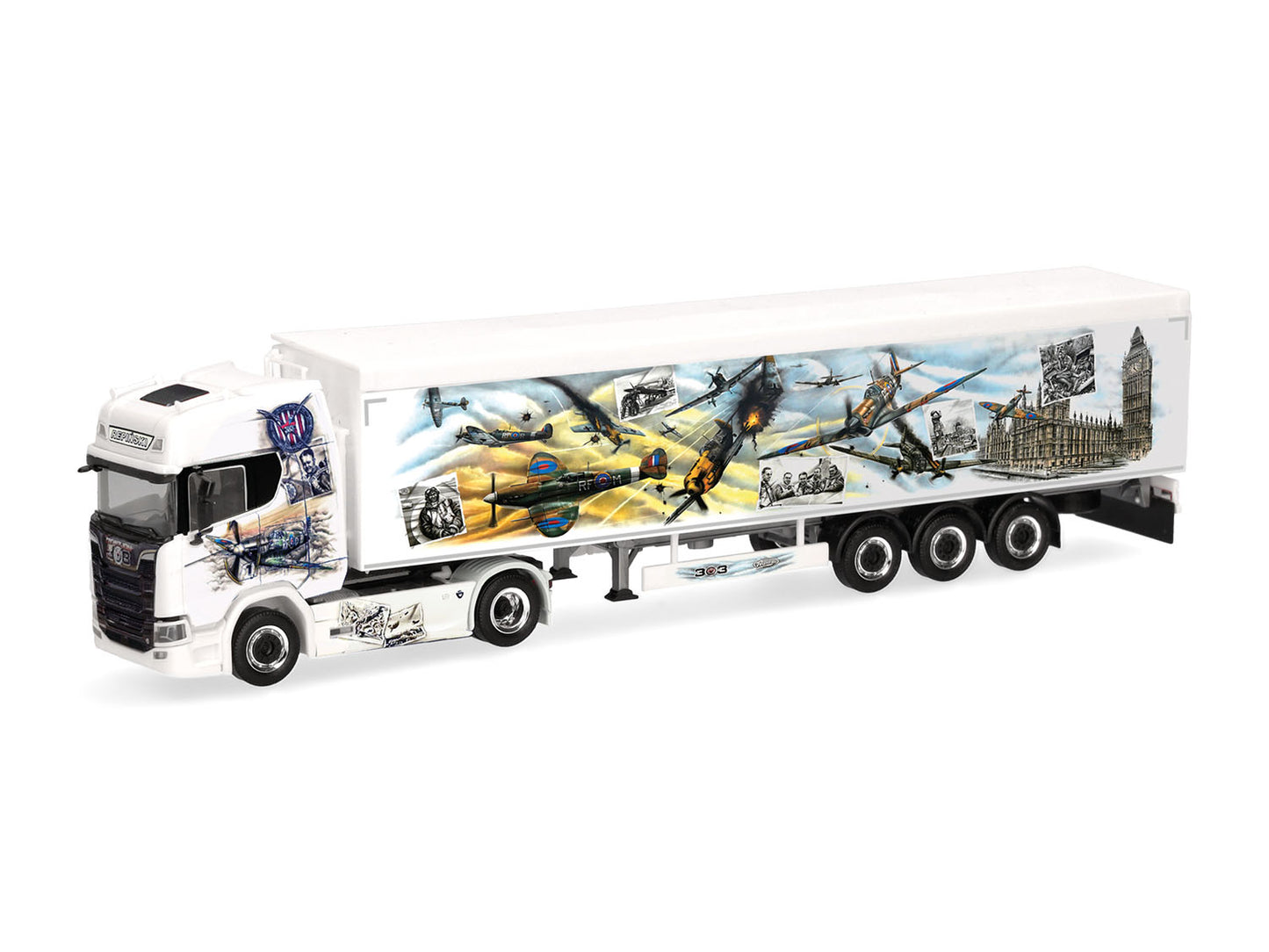 Herpa Scania CR 20 HD Walking Floor Semitrailer Repinski Sqn 303 320962 HO Gauge
