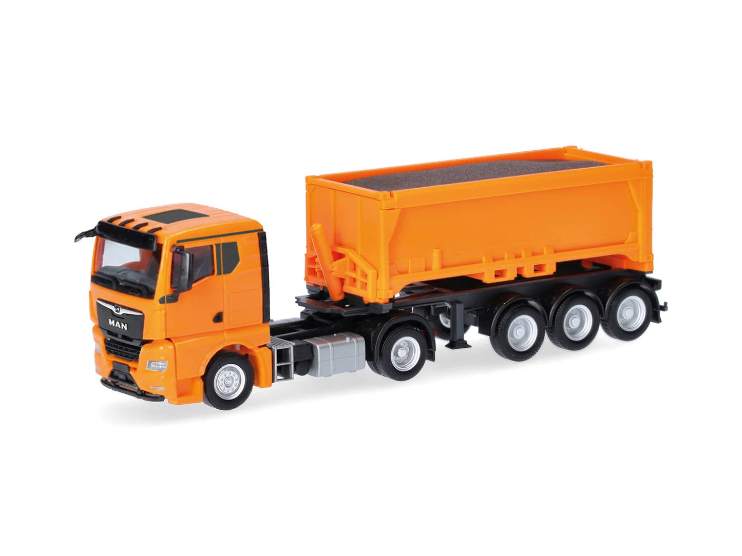 Herpa MAN TGX GN Excavated Material Semitrailer Truck Orange HA321310 HO Gauge