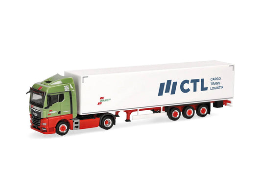 Herpa MAN TGX GM Box Semitrailer Wandt/CTL HA321341 HO Gauge