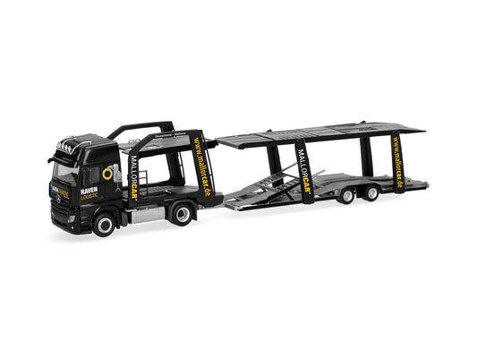 Herpa MB Actros L 18 Car Transporter Trailer Raven Logistic HA321372 HO Gauge
