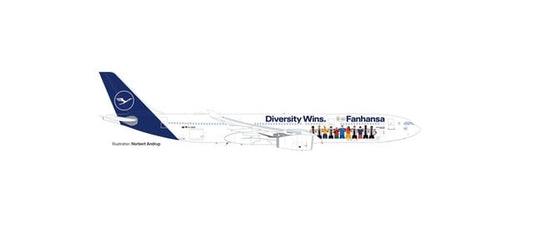 Herpa Airbus A330-300 Lufthansa Fanhansa D-AIKQ Diversity(1:500) 1:500 HA537216