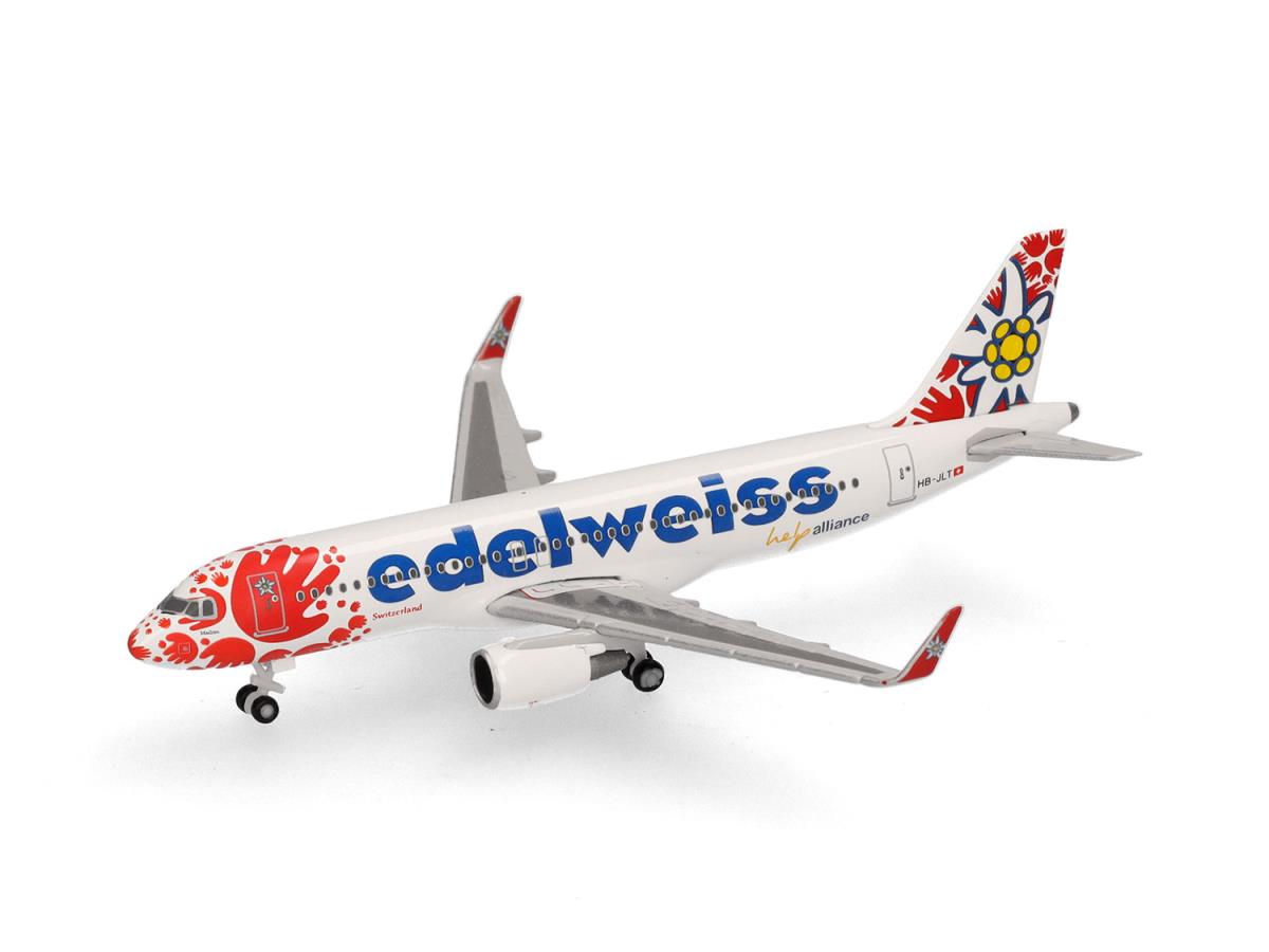Herpa Airbus A320 Edelweiss Air Help Alliance HB-JLT (1:500) 1:500 537650