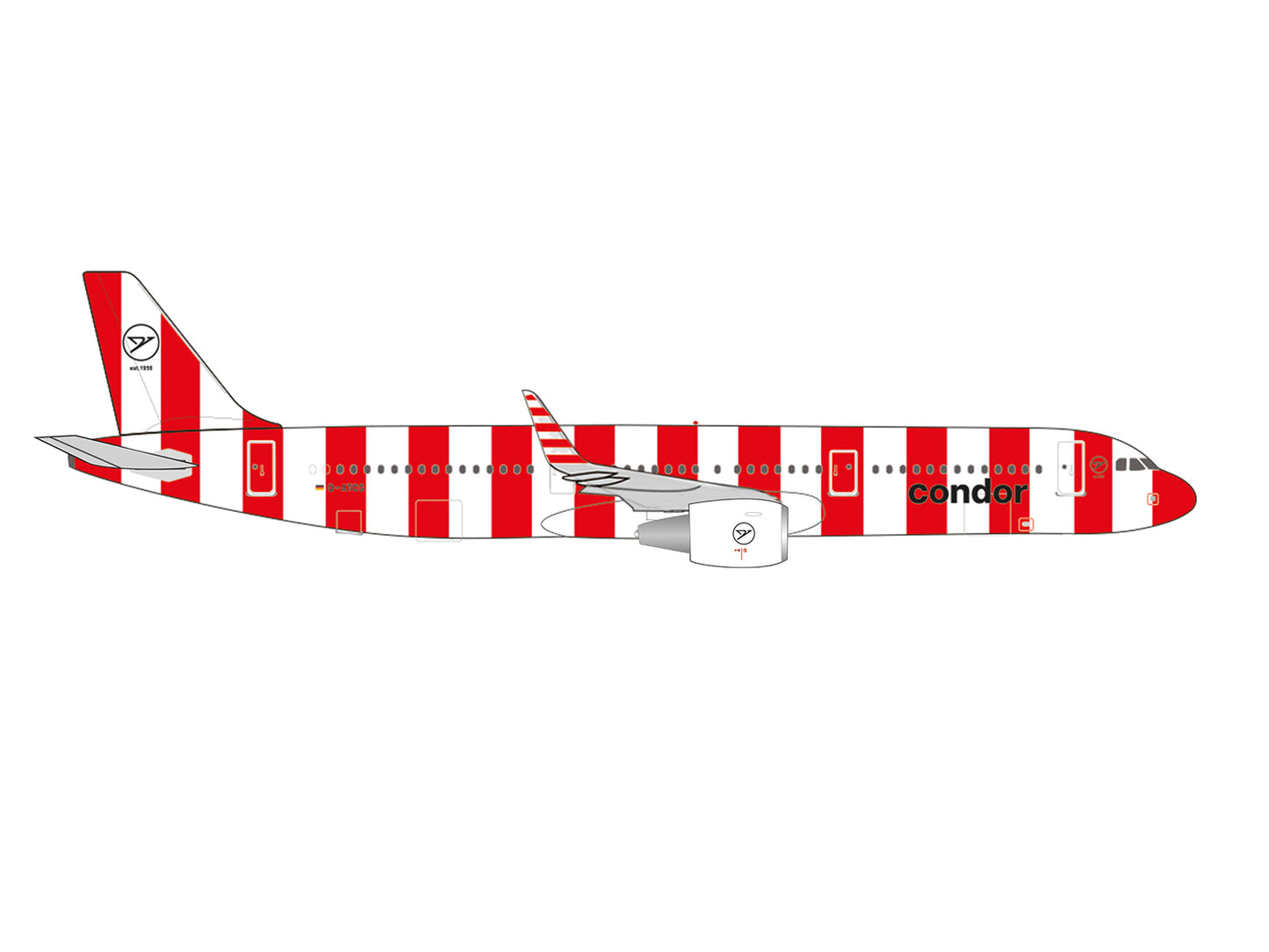 Herpa Airbus A321 Condor D-ATCG Passion HA537735 1:500