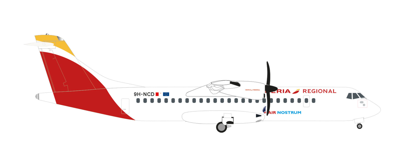 Herpa 537896 ATR-72-600 Iberia Regional 9H-NCD (1:500) HO Gauge