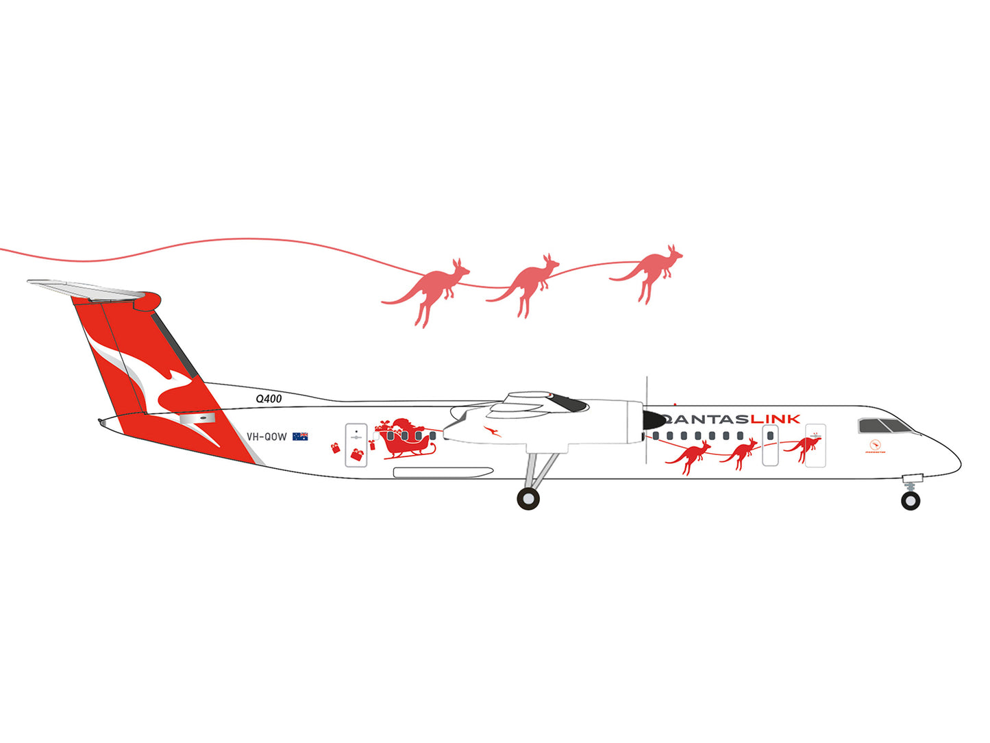Herpa Bombardier Q400 Dasher 8 QantasLink VH-QOW (1:500) HA538084