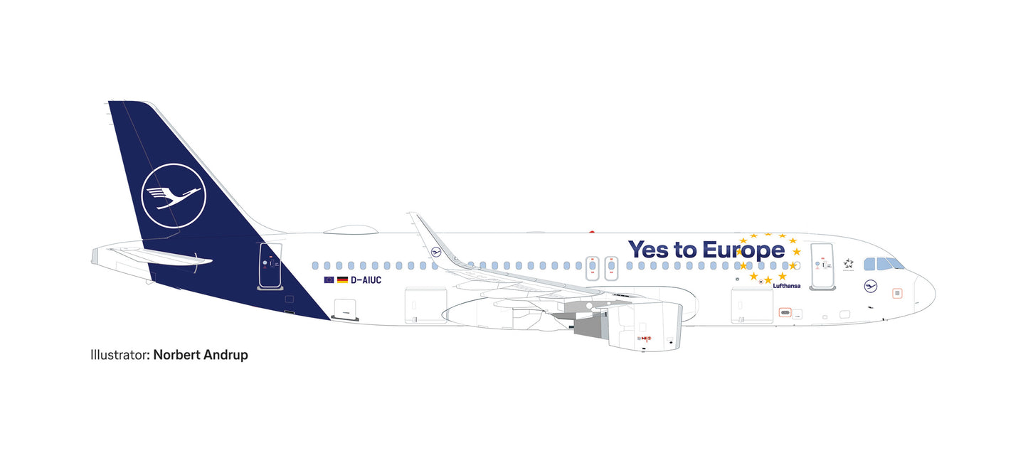 Herpa Airbus A320 Lufthansa Yes to Europe D-AIUC (1:500) HA538176