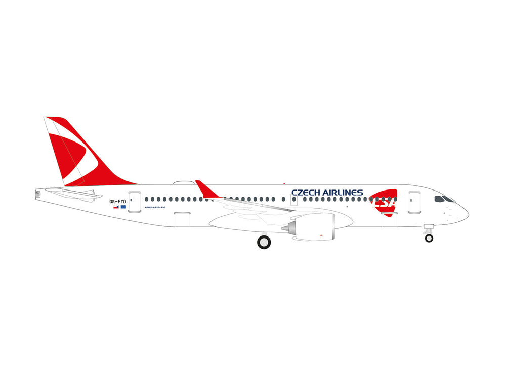 Herpa Wings Airbus A220-300 CSA Czech Airlines OK-FYD (1:500) HA538640 1:500