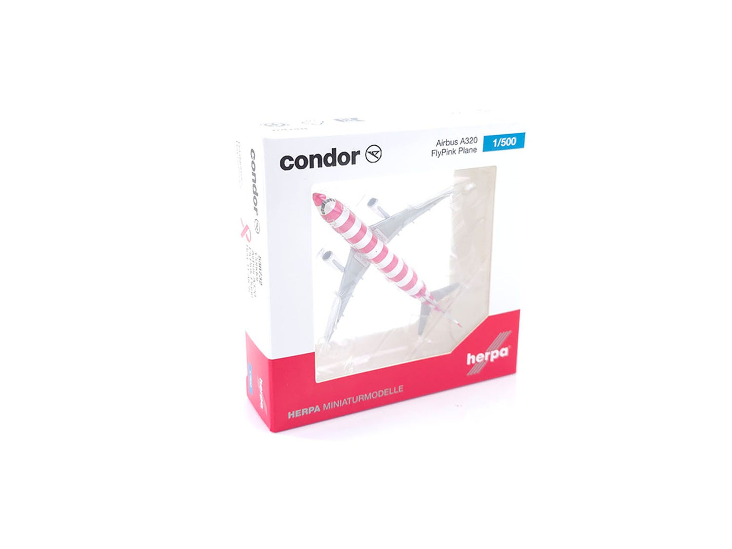 Herpa Wings Airbus A320 Condor D-AICS FlyPink Plane (1:500) HA538732 1:500