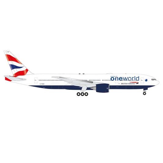 Herpa 539135 Boeing 777-200 British Airways oneworld G-YMMU 1:500 Plane