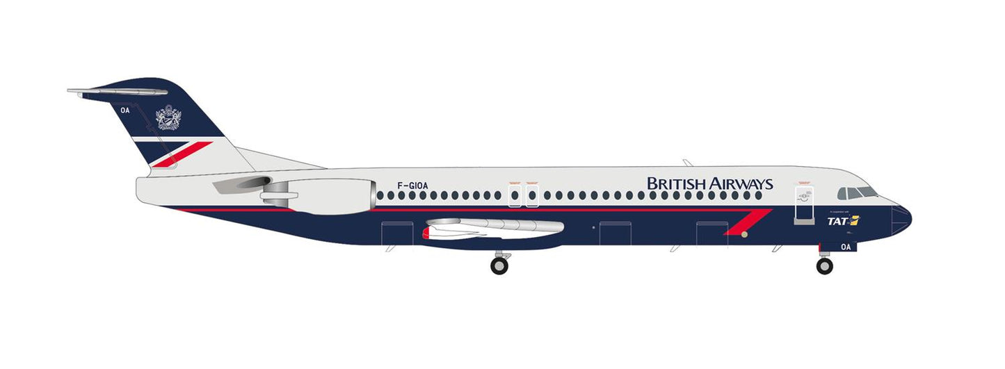 Herpa Wings Fokker 100 British Airways TAT F-GIOA (1:200) HA572262 1:200
