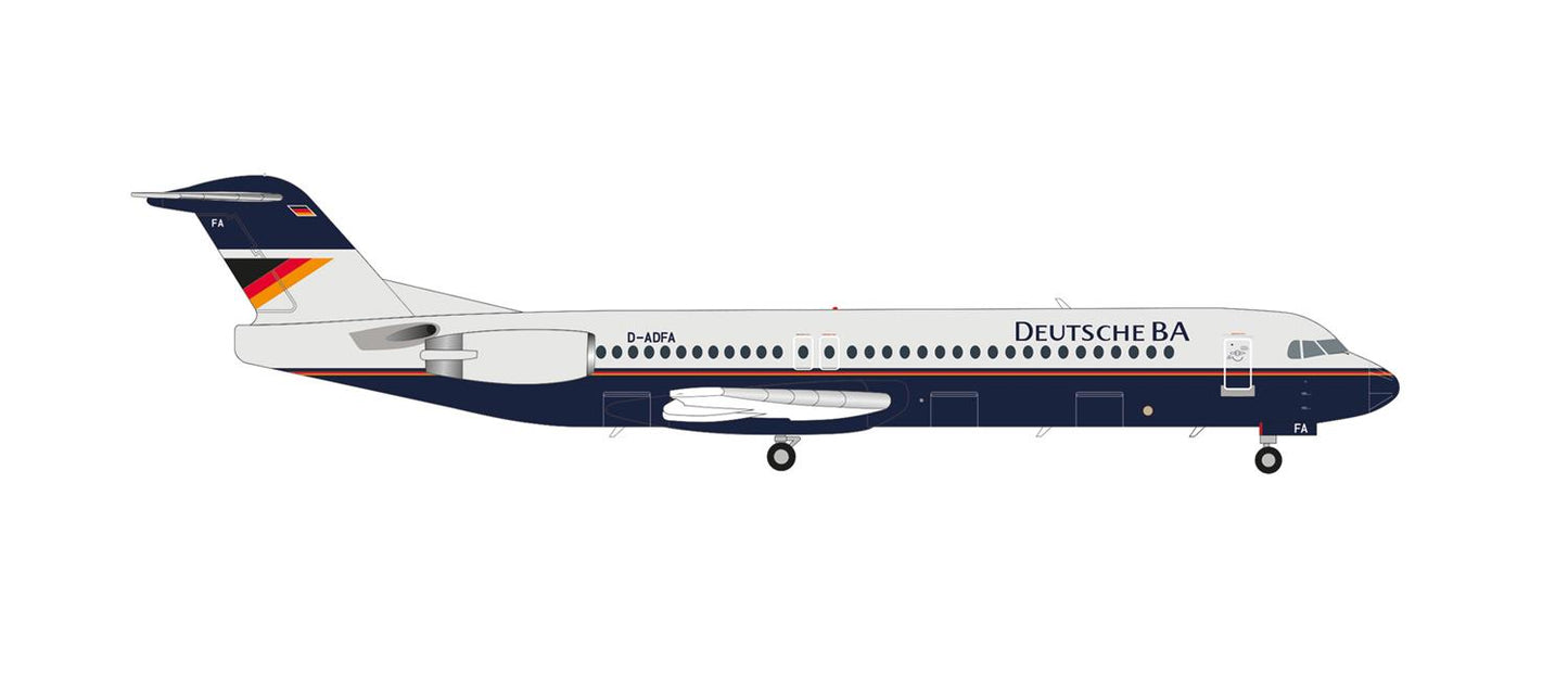 Herpa Wings Fokker 100 Deutsche BA D-ADFA (1:200) HA572279 1:200
