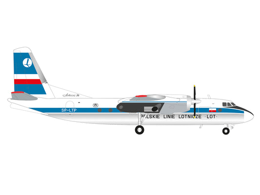Herpa Antonov AN-24B LOT Polish Airlines SP-LTP (1:200) HA572996