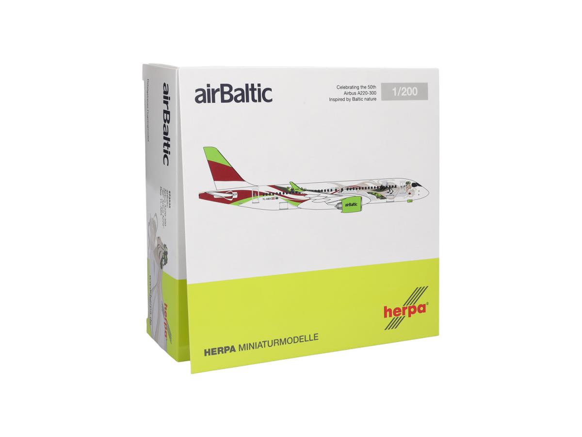 Herpa Wings Airbus A220-300 airBaltic 50th A220 YL-ABX (1:200) HA573535 1:200