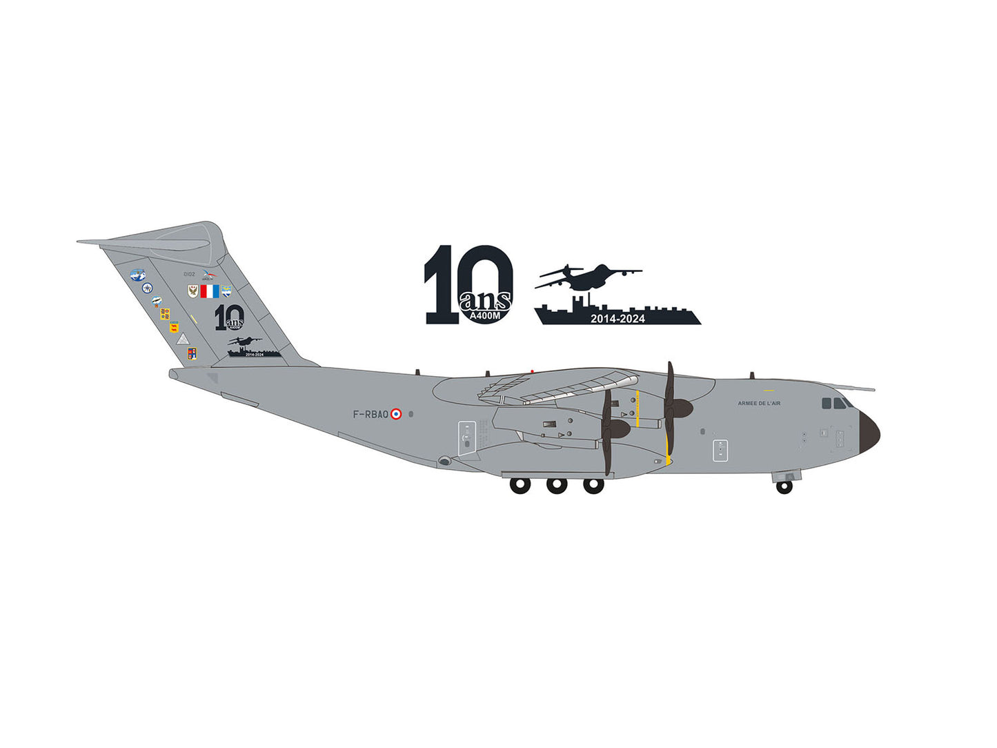 Herpa Wings Airbus A400M French Air Force 10yrs A400M F-RBAQ (1:200) HA573771