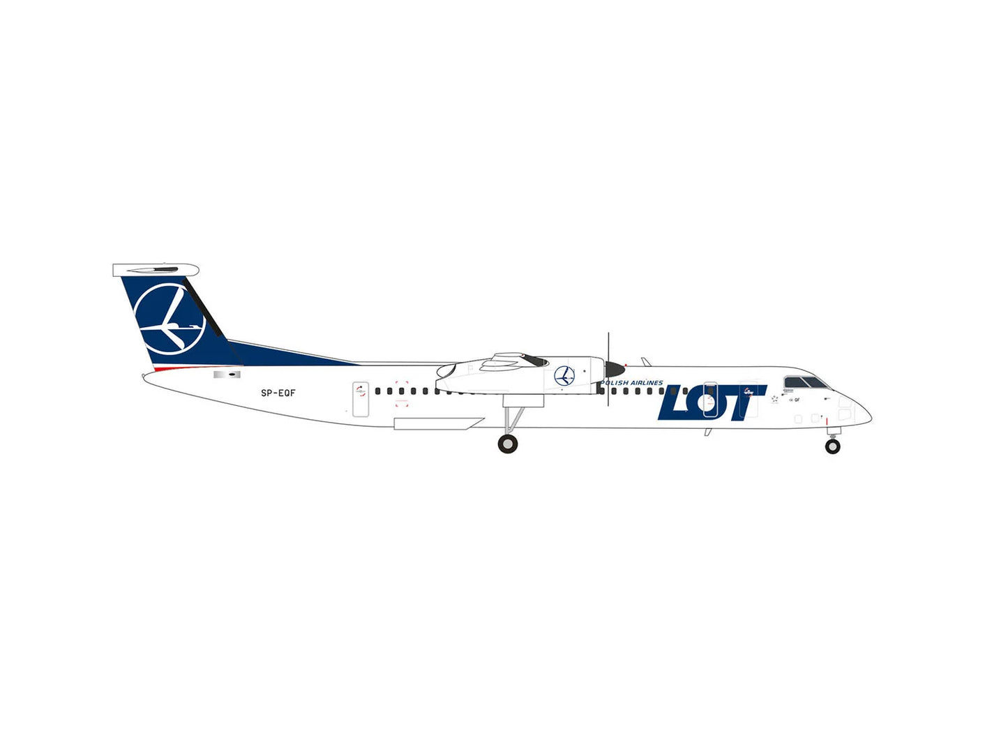 Herpa Bombardier Q400 LOT Polish Airlines SP-EQF HA573955 1:200