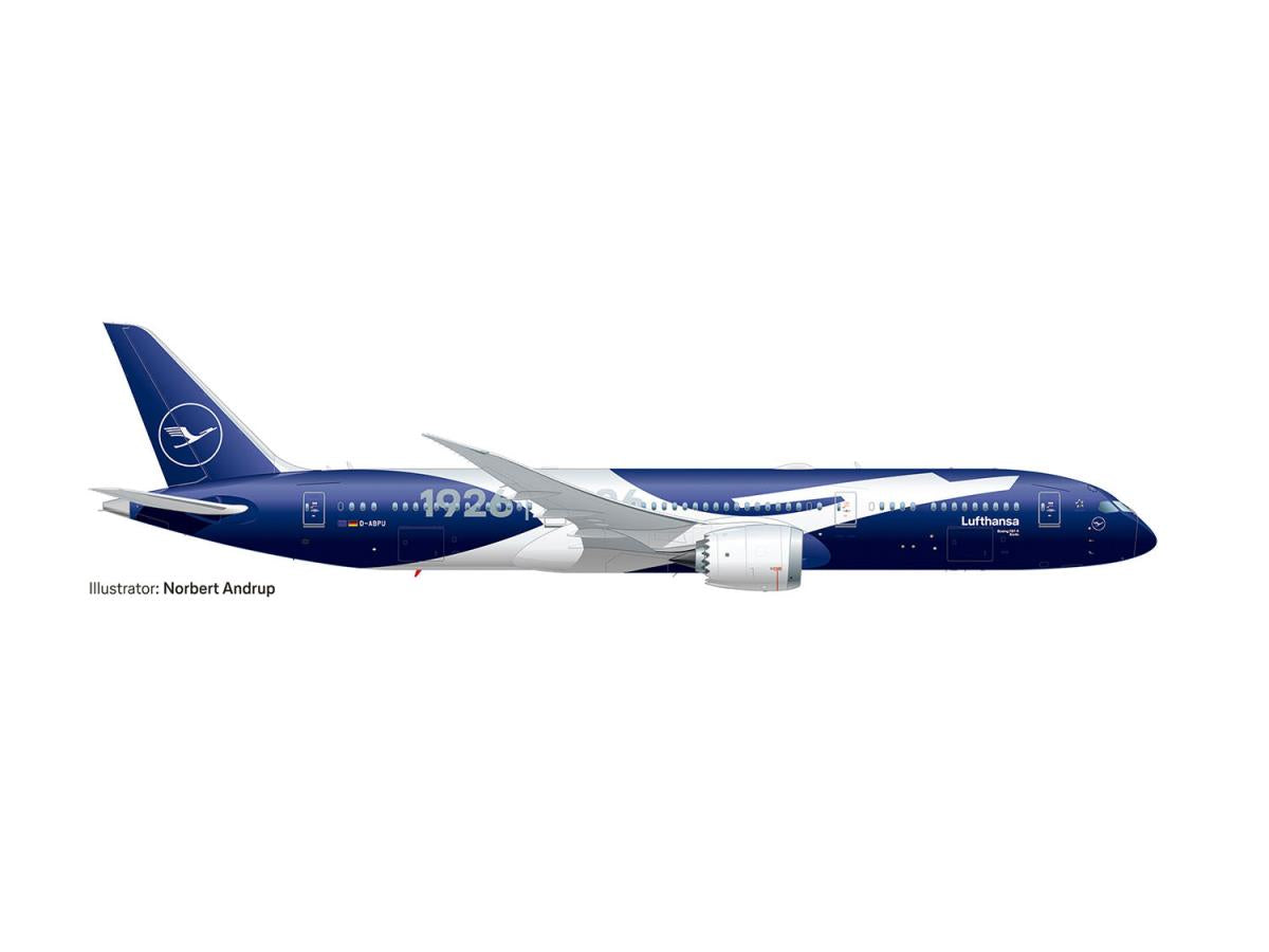 Herpa Wings Boeing 787-9 Dreamliner Lufthansa 100yr D-ABPU (1:200) HA573986