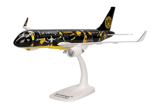 Herpa Snapfit Airbus A320 Eurowings BVB Fanairbus D-AEWM 1:100 HA613934