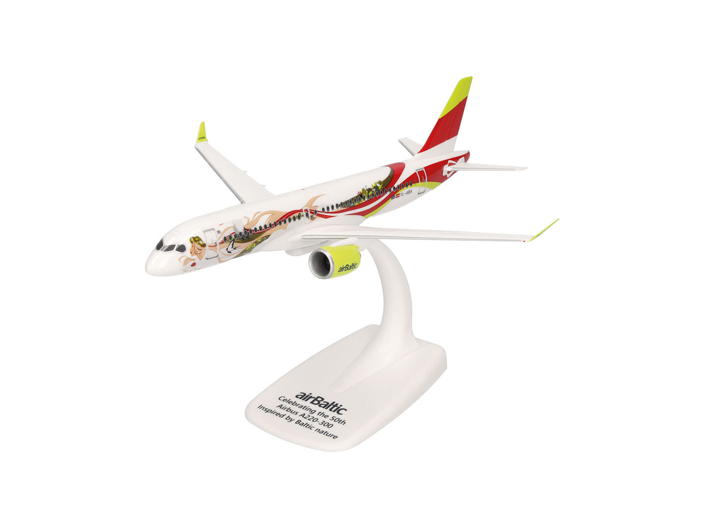 Herpa Wings Snapfit Airbus A220-300 airBaltic 50th YL-ABX (1:200) HA614559 1:200