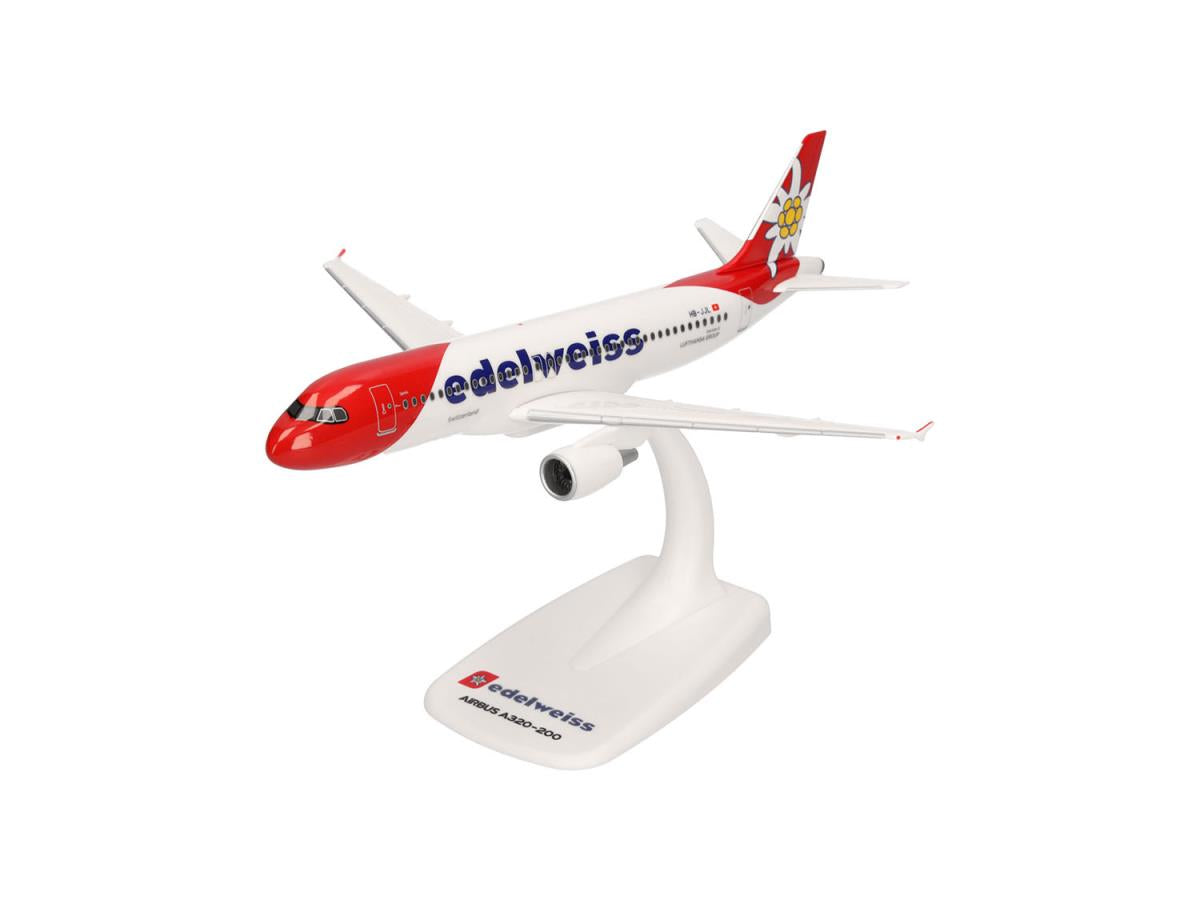 Herpa Wings Snapfit Airbus A320 Edelweiss Air HB-JJL Santis (1:200) HA614597