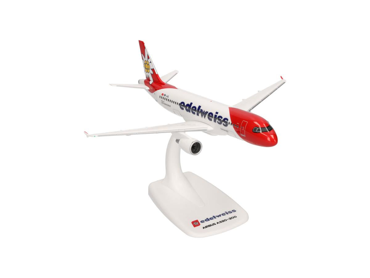 Herpa Wings Snapfit Airbus A320 Edelweiss Air HB-JJL Santis (1:200) HA614597