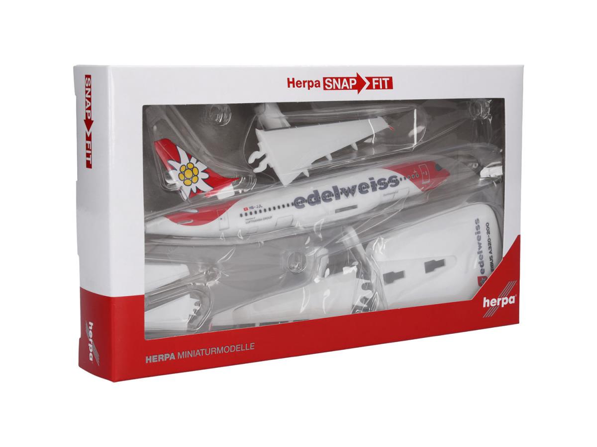 Herpa Wings Snapfit Airbus A320 Edelweiss Air HB-JJL Santis (1:200) HA614597