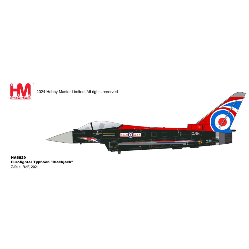 Hobby Master Eurofighter Typhoon "Blackjack" ZJ914 RAF 2021 1:72 Diecast Model