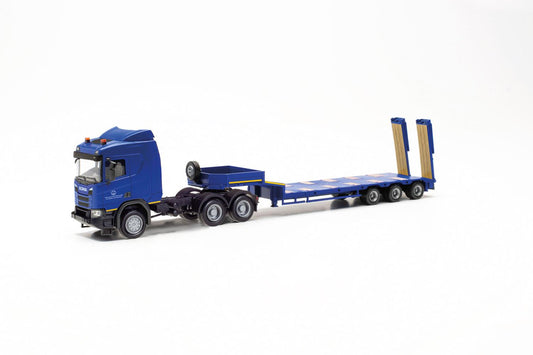 Herpa Military Scania CR Lowboy Semitrailer Wehrtechnische HA747035 HO Gauge