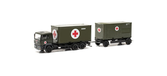 Herpa Military MAN TGA L Container Truck/Trailer Bundeswehr/SAN HO HA747042