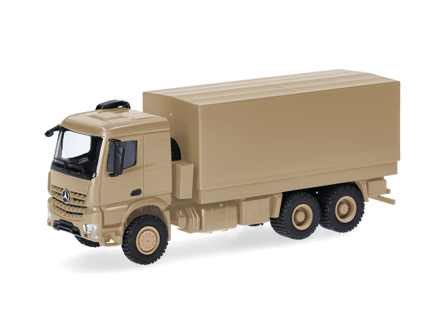 Herpa Military MB Arocs 6x6 Flatbed Truck Sand Beige Undecorated 747202 HO Gauge