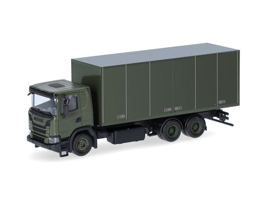Herpa Military Scania XT17 3 Axle Box Truck Schwedische Armee HA747226 HO Gauge