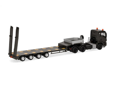 Herpa Military MAN TGS M 3 Axle Rigid Trailer w/Lowboy Trailer HA747233 HO Gauge