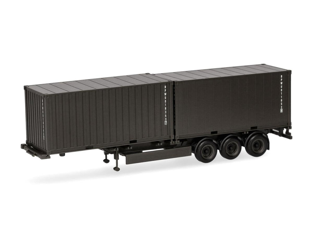 Herpa Military 3 Axle Trailer w/2x20ft Container Load HA747240 HO Gauge