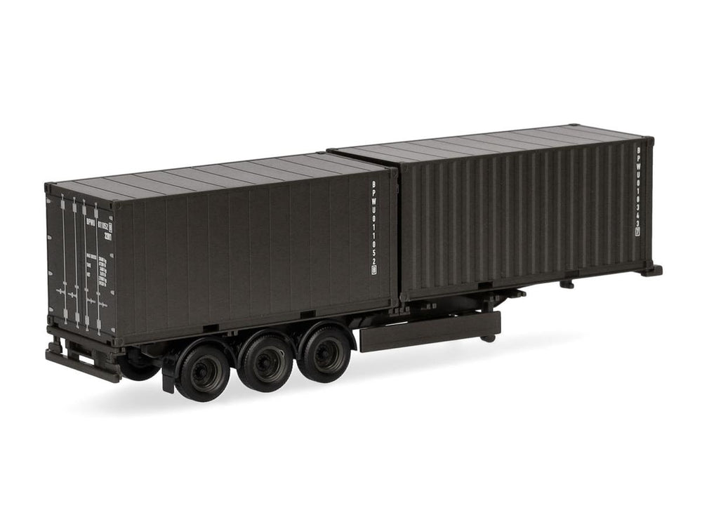 Herpa Military 3 Axle Trailer w/2x20ft Container Load HA747240 HO Gauge