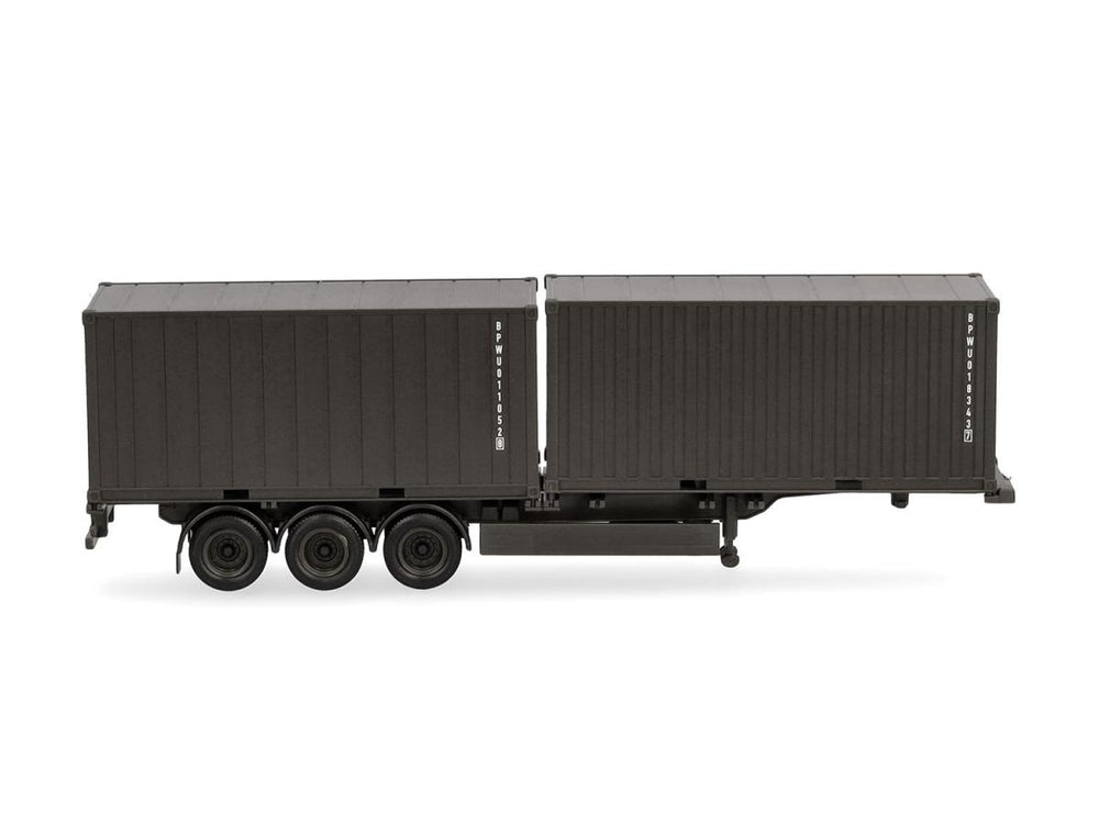Herpa Military 3 Axle Trailer w/2x20ft Container Load HA747240 HO Gauge