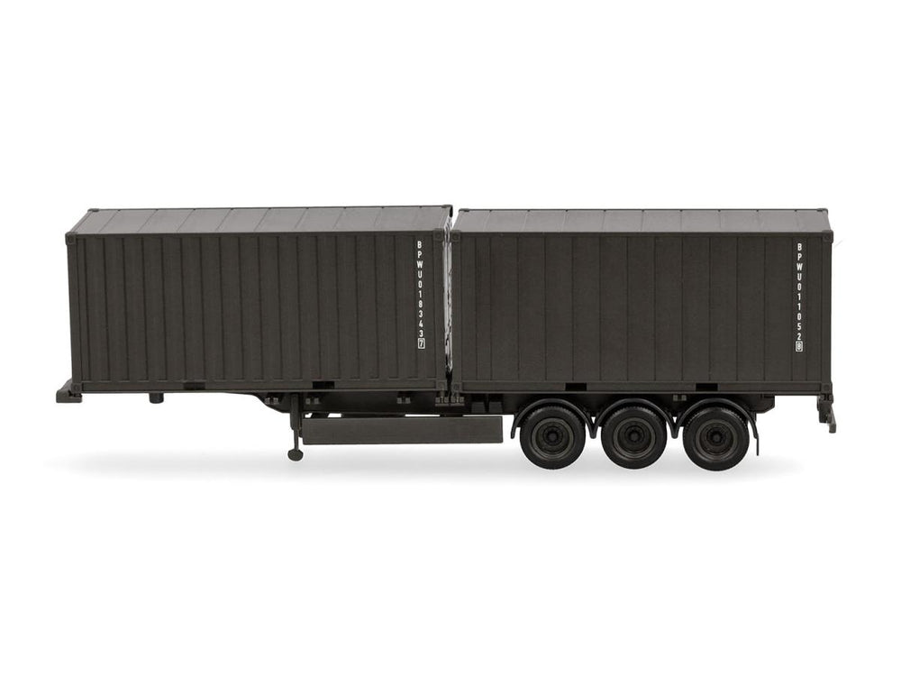 Herpa Military 3 Axle Trailer w/2x20ft Container Load HA747240 HO Gauge