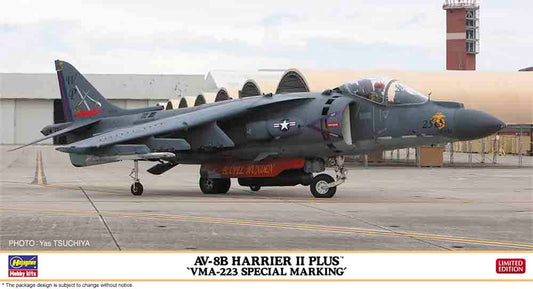 Hasegawa 07570 AV-8B Harrier II Plus VMA-223 Special Marking 1:48 Model Kit