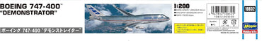 Hasegawa 10832 Boeing 747-400 Demonstrator 1:200 Model Kit