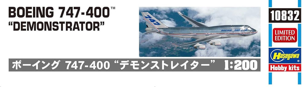 Hasegawa 10832 Boeing 747-400 Demonstrator 1:200 Model Kit