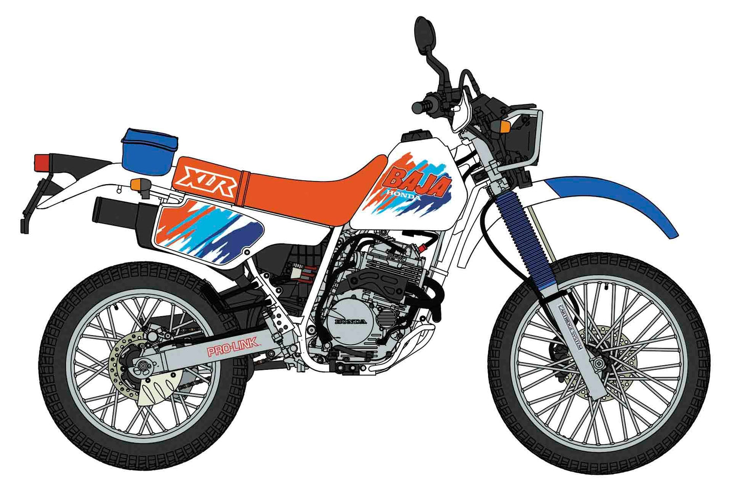 Hasegawa 21785 1992 Honda XLR Baja 1:12 Model Kit