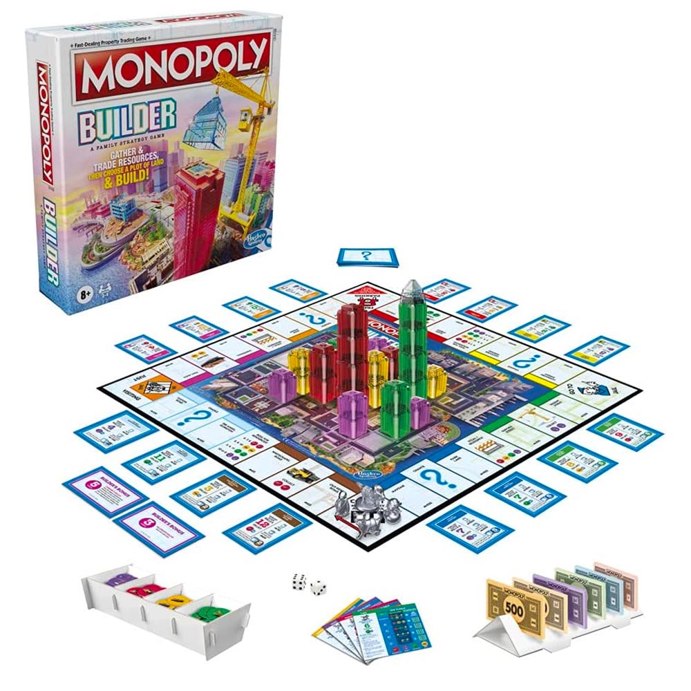Monopoly Builder Board Game - 2-4 Players - Hasbro