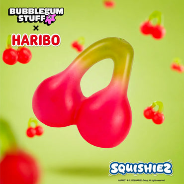 Haribo Happy Cherry Squishy Toy - Bubblegum Stuff
