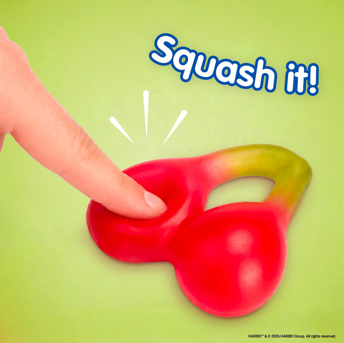 Haribo Happy Cherry Squishy Toy - Bubblegum Stuff