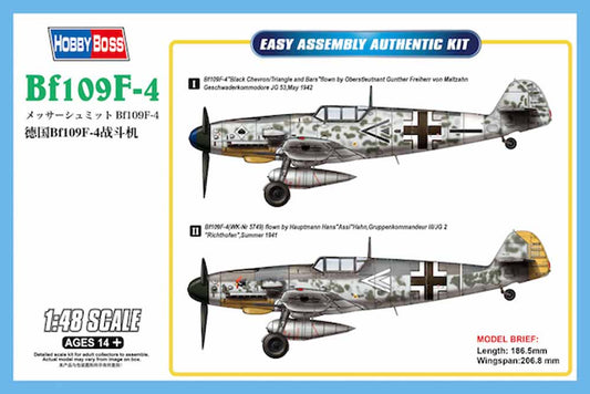 Hobby Boss 81749 Messerschmitt Bf-109F-4 1:48 Aircraft Model Kit
