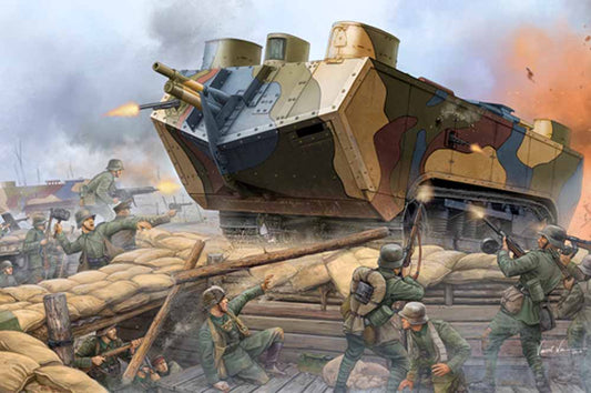 Hobby Boss 83858 French Saint-Chamond Heavy Tank (Early) 1:35 Military Vehicle Kit