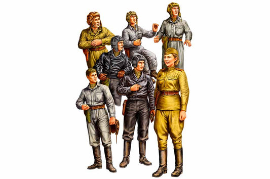 Hobby Boss 84411 Russian Tank Crew (WWII) 1:35 Model Figure Kit